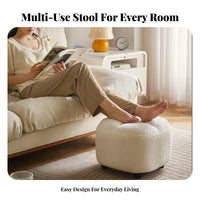 Multi-Functional Upholstered Pouf Soft Texture Footrest High-Density Foam Ottoman Lightweight for Homeowners, Adults, Students, Living Room, Entryway, Small Areas, Bedroom