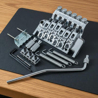 Double Locking Tremolo Bridge Tuning Stability Tone Modulation Bridge System Locking Tremolo System Kit for DIY Builders