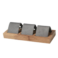 Jewelry Display Stand with Wood Base Velvet Jewelry Display Stand Countertop Multi-Functional for Boutiques, Dressing Tables