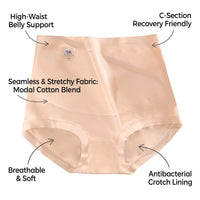 Postpartum Underwear High Waist for C-Section Recovery, Maternity Knickers After Birth with Belly Support