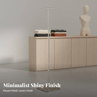 Stainless Steel Clothing Rack Stable Base Freestanding Clothes Display Space-Efficient Freestanding Garment Display for Temporary Retail Space S