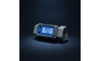 Waterproof Turbine Liquid Gauge High-Temperature Resistant Flowmeter with Electronic Display Threaded Flowmeter Aluminum Alloy for Technicians, Operators, Pipelines, Workshops, Plants