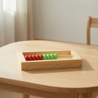 Wooden Abacus with Colored Beads Educational One Row Counting Frame Wooden Abacus Early Learning Math Toy Colorful for Children