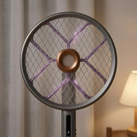 Rechargeable Telescopic Bug Swatter Long Reach Electric Bug Swatter Metal Mesh Bug Exterminator Racket Handheld