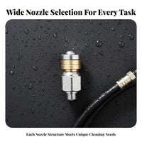 4 Pieces Stainless Steel High Pressure Drain Nozzle Set Clog Remover Sewer Jetter Nozzle Kit Heavy Duty for Plumbers, Drains, Gutters