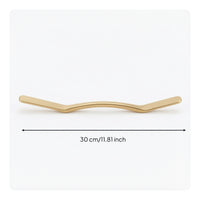 Curved Brass Massage Stick Polished Massage Stick with Acupoint Chart Smooth Lymphatic Drainage Massager Long-Lasting for Masseuses, Home, Spa