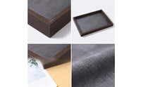 Jewelry Tray with Padded Insert Wood-Look Jewelry Display Tray Slim-Profile Rectangular for Collectors, Dresser, Retail Counter