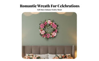Artificial Floral Wreath Elegant Design Decorative Floral Wreath Farmhouse Floral Decor Romantic Ambiance House Decoration
