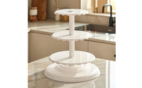 Three-Tier Cake Stand Stable Cake rack with Plates Elegant Tiered Serving Tray for Party Planners, Dessert Makers, Weddings