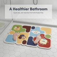 Diatomaceous Earth Bathroom Mat Super Absorbent Non-Slip Soft Floor Mat for Toilet Entrance