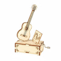 Wooden 3d Puzzle Musical Box Individual Lumber Musical Box Puzzle Decorative Piece Craft Kit for Beginners