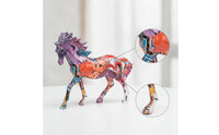 Horse Figurine Graffiti Horse Statue Multicolor for Living Room, Office Desk