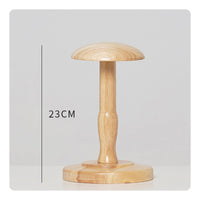 Multi-Purpose Tabletop Hat Stand Solid Wood Wooden Mannequin Head Maintains Shape Countertop Cap Display Stable Base for Retailers, Boutique, Dressing Room, Closet