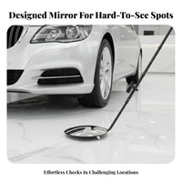 Under Vehicle Inspection Mirror With Lighting Lamp Rolling Under Car Mirror Telescopic Rod Portable for Mechanics Detection