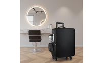 Makeup Case with Rotating Wheels Hard-Sided Sminkkoffert Med Hjul Rolling Organizer with Dividers for Hairstylists, Travel