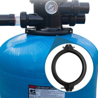Two-Piece Sand Filter Clamp Collar Threaded Pool Filter Head Clamp 1.5-Inch Molded