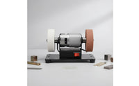 Mini Bench Grinder Multifunctional Double Wheel Bench Polisher Small Countertop Grinder Low Noise Power Tool Portable