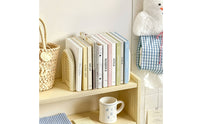 Desktop Bookends Freestanding Bookends with Arched Frame Book End Compact Book Stopper Space-Saving for Students, Study Desks