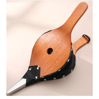 Pointed Metal Nozzle Manual Fire Blower Natural Wood Grain Fireplace Bellows Black Trim Wooden Fire Blower Handheld