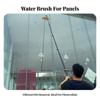 Photovoltaic Panel Washing Tool Adjustable Angle Head Photovoltaic Module Cleaning Brush Customized Fiber Bristles Water Fed Pole Brush for Rooftops