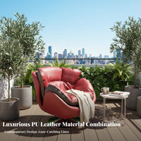 Italian ofsign Upholstered rotating Armchair Winter & Summer Use Round rotating Armchair Interchangeable slipcovers Lounge Chair Moofrn aesthetic for Reaofrs, Homeowners, Parents, Living Room, Balcony, Home Office, perusing corner