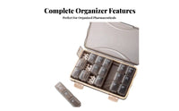 21compartment Weekly pharmaceuticals Planner Portable Design Organizer Snap-Shut Lids