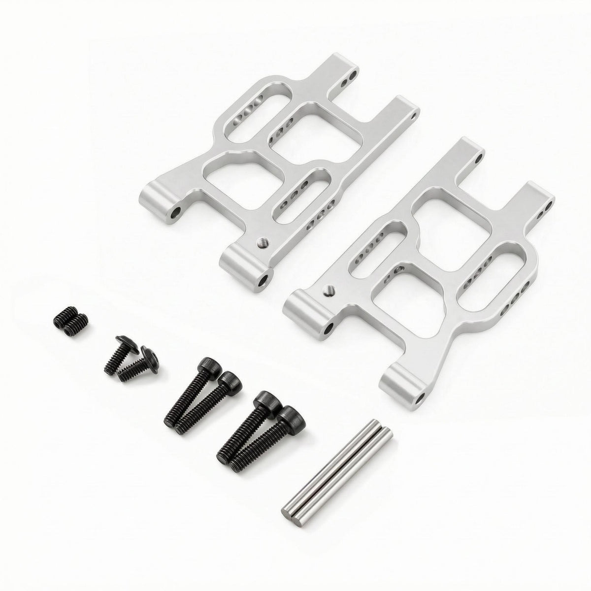 Rear Lower Linkage Arm Silver-Toned Finish CNC-Machined Linkage Arm Lattice Structure