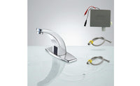 Infrared Sensing Battery Powered Sensor Faucet Brass Touchless Sensor Faucet Chrome Finish Plumbing Fixture Arched Spout