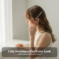 Crystal Hair Fastener Fashionable Shimmering Duckbill Fastener Jeweled Hair Pin Sparkling Crystals Shimmering Metal Hairpin