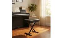 Keyboard Bench Adjustable Height Piano Stool Stable Stool with Padded Seat for Pianists