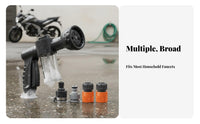 Car Wash Foam Ergonomic Grip Car Wash Foam Sprayer Watertight Connector High Pressure Hose Nozzle for Gardeners, Pet Washing