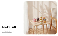 6 Pieces Pastel Wooden Dessert Set Decorative Patterns Dessert Playset Fine Motor Skills Kids Toy Gift Idea for Early Learning