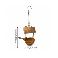 Hanging Bird Feeder Metal Bird Feeder with Tray Easy to Refill for Garden, Patio