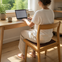 Breathable Wooden Frame Mesh Seat Cushion for Office and Home