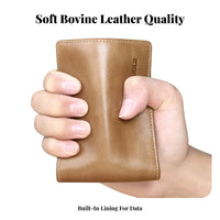 Case Soft Touch men's Document Holder Blocking Top-Grain Leather Card Holder for Professionals, Commuters
