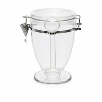 Countertop Canister with Clamp Lid Sealed Clamp-Lid Jar Transparent Clear Canister Round for Kitchen
