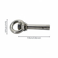 Pool Expansion Bolt with Eye Nut Loop Threaded Expansion Eyebolt for Fixed Installation
