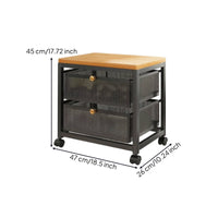 Ventilated Kitchen Storage Rack with Wood Floor-Standing-Standing Rolling Cart with Mesh Baskets Slim Cart with Pull-out Baskets Portable for Apartment Dwellers, Families, Pantry, Small Areas