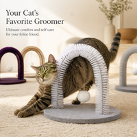 Cat Arch Self-Groomer and Scratcher Toy with Thick Bristles