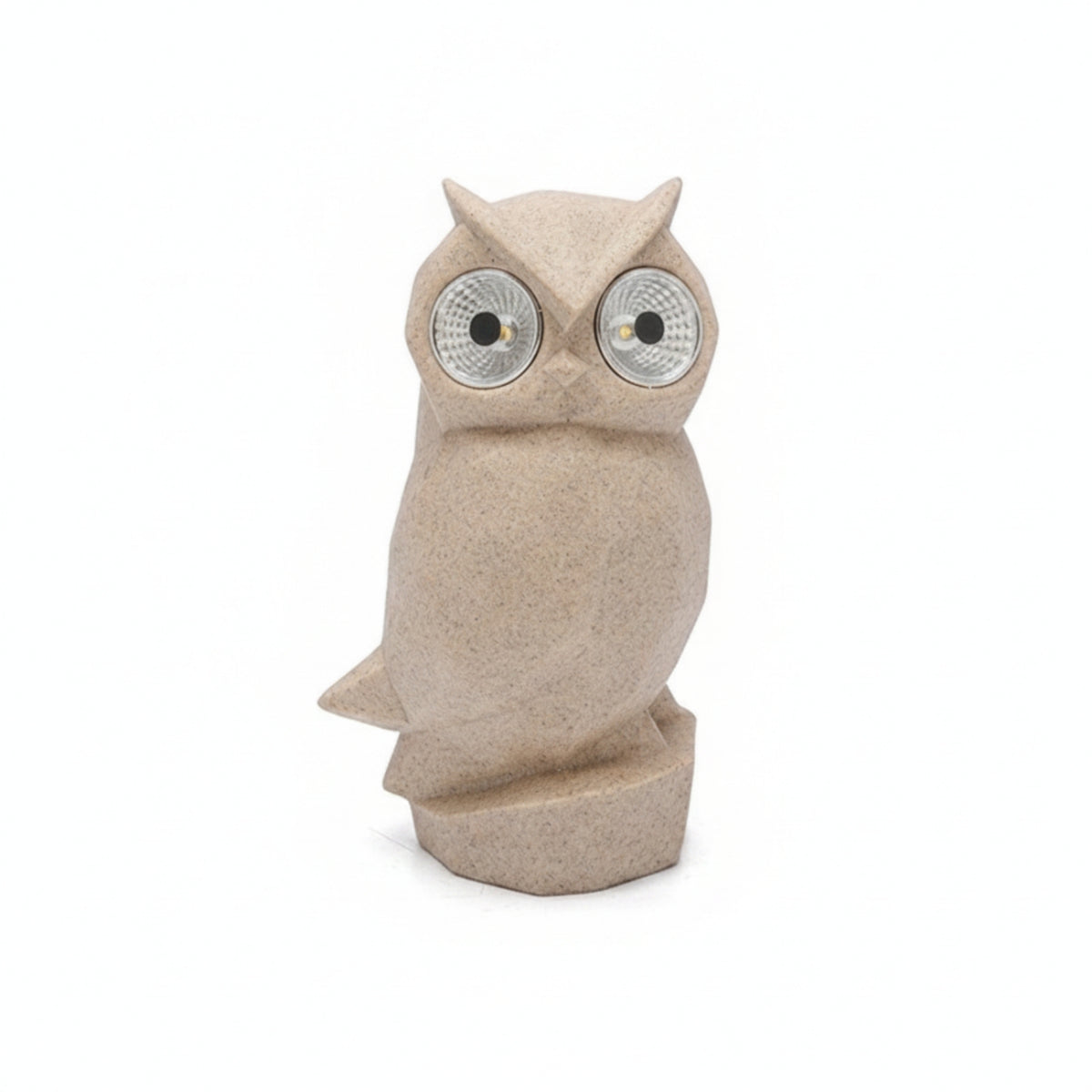 Owls Statue with Lighted Eyes Cute Animal ornament Enchanting Garden Ornament for Gardeners