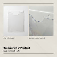 Letter-Size Wall-Mounted Document Holder, Thick Plastic Organizer for Office, Factory, Workshop