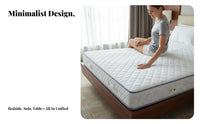 Sturdy Construction Modern Hotel Bed Easy to Assemble Minimalist Double Bed Frame No Box Support Needed Hospitality Furniture Noise-Silent for Guesthouse Operators, Property Managers, Interior Designers, Bedroom, Apartments, Apartment