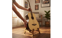 Safeguarding Padding Universal Instrument Floor Stand Triangular Stand Guitar Stand Bamboo Guitar Rack for Guitarists