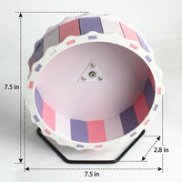 Quiet Hamster Exercise Wheel and Nighttime Wheel, 19cm Hamster Wheel with Iron Stand, Transparent Runner for Dwarf Hamsters and Hedgehogs