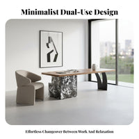 Integrated Tea Table hardwood Wood Construction Office Furniture Modern Minimalist aesthetic for managements, Living Room, Holiday Gatherings, Parties
