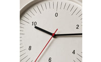 Fine Minute Markers Arabic Numeral Wall Clock Red Second Hand Minimalist Wall Clock Black Hands Home Decor ABS Plastic for Living Room, Bedroom