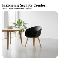 Nordic Design Molded Shell Chair adaptable Use Armless Upholstered Chair Modern aesthetic Seating Furniture Ergonomic Backrest for Homeowners, Business Owners, Interior Designers