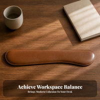 Stitched Edges PU Leather Wrist Rest Curved Keyboard Wrist Rest Ergonomic