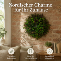 Artificial Wreath All Year Round, Eucalyptus Wreath 30-100cm, Door Decoration For Front Door And Outdoor Area, Nordic Summer Wreath