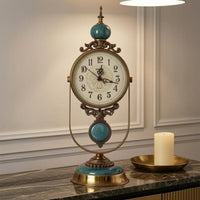 Vintage Mantel Clock Scrollwork Decorative Tabletop Clock Easy to Read Home Decor for Desktop